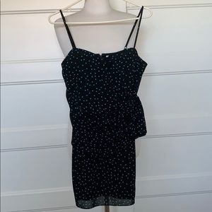 Forever 21 Blue and Black Dress with Polka Dots